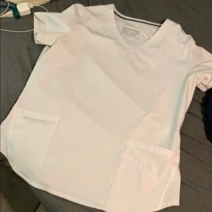 2 white scrubs top